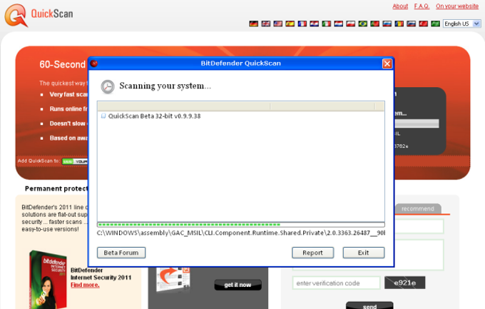 BitDefender QuickScan BitDefender QuickScan
