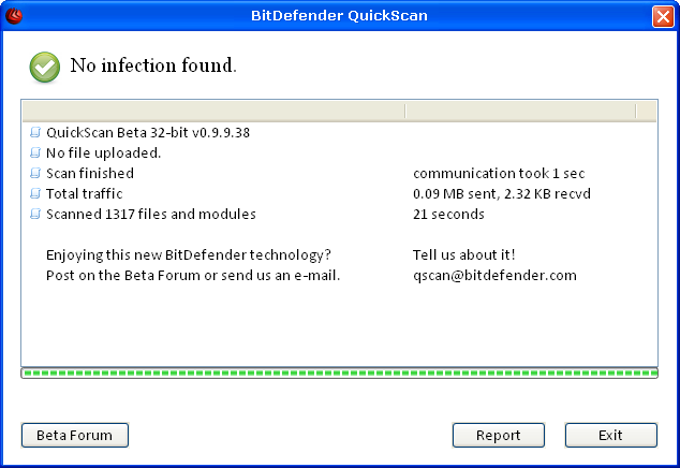 BitDefender QuickScan BitDefender QuickScan