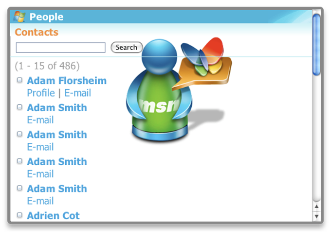 Windows Live Messenger Widget Windows Live Messenger Widget