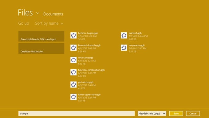 GeoGebra pour Windows 10 GeoGebra pour Windows 10