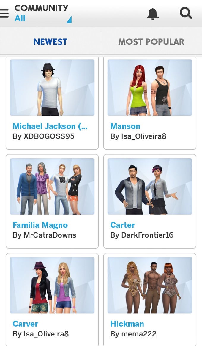 sims 4 gallery button