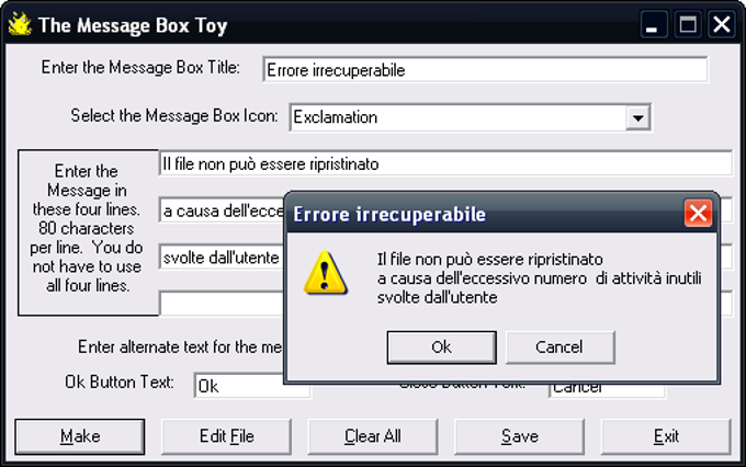 Message Box Toy Message Box Toy