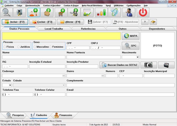 SAC - Sistema de Automação Comercial
