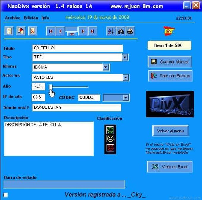 NeoDivx Gestor de Peliculas en Divx NeoDivx Gestor de Peliculas en Divx