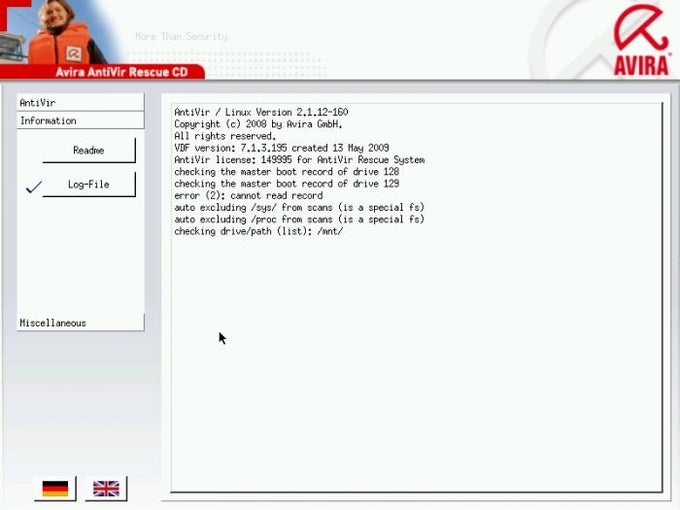 Avira Rescue System Avira Rescue System