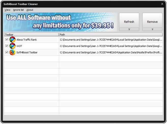 Soft4Boost Toolbar Cleaner Soft4Boost Toolbar Cleaner