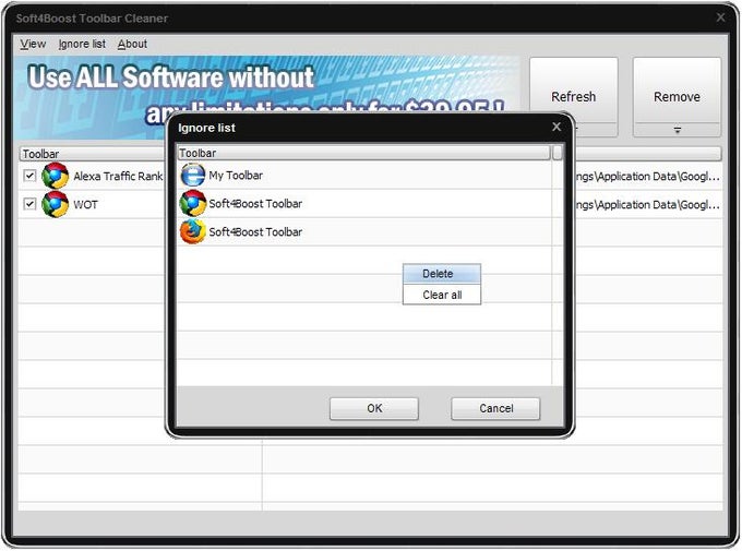 Soft4Boost Toolbar Cleaner Soft4Boost Toolbar Cleaner