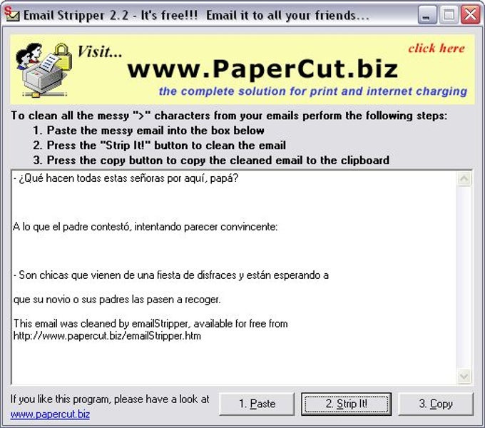 emailStripper emailStripper