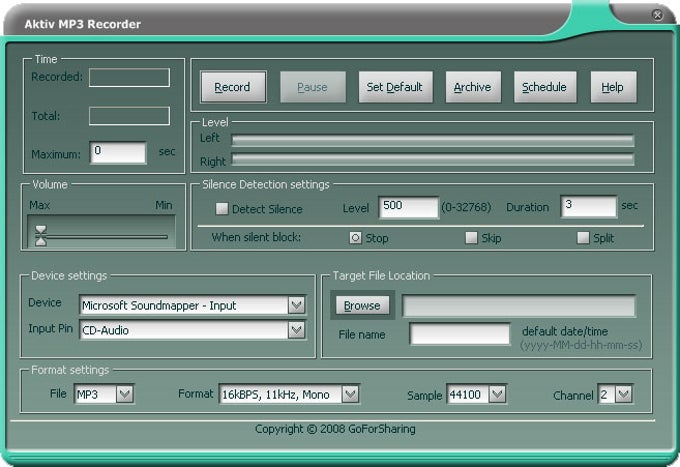 Aktiv MP3 Recorder Aktiv MP3 Recorder