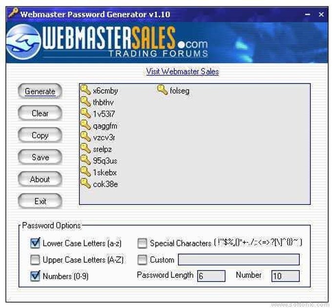Webmaster Password Generator Webmaster Password Generator