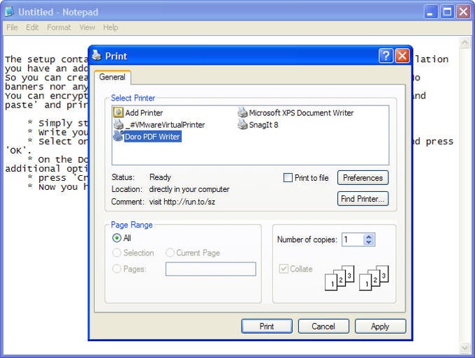 Doro PDF Writer Doro PDF Writer