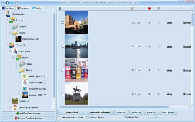 Social Downloader for Facebook, Instagram and Twitter Social Downloader for Facebook, Instagram and Twitter