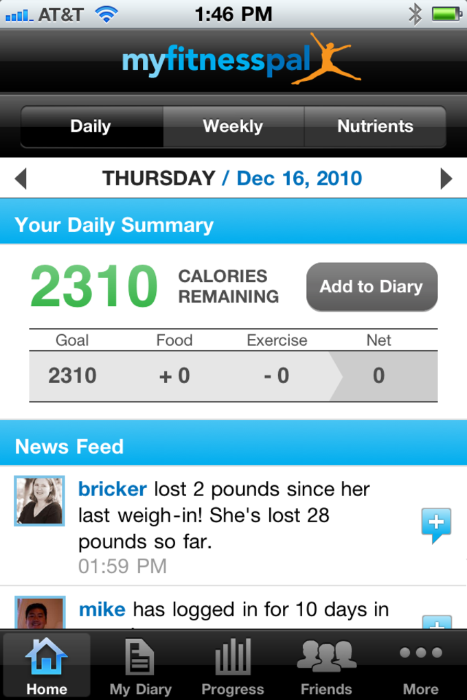 food tracker and calorie counter