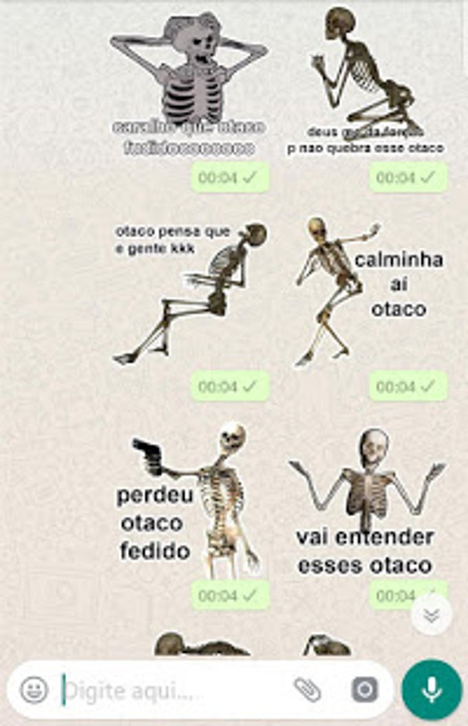 Stickers Meme Esqueleto Anti-otaku WAStickerApps