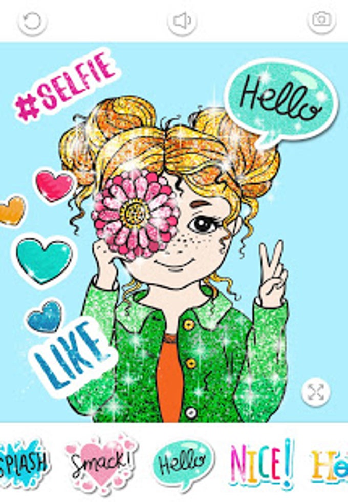 Girls Coloring Book for Kids Glitter