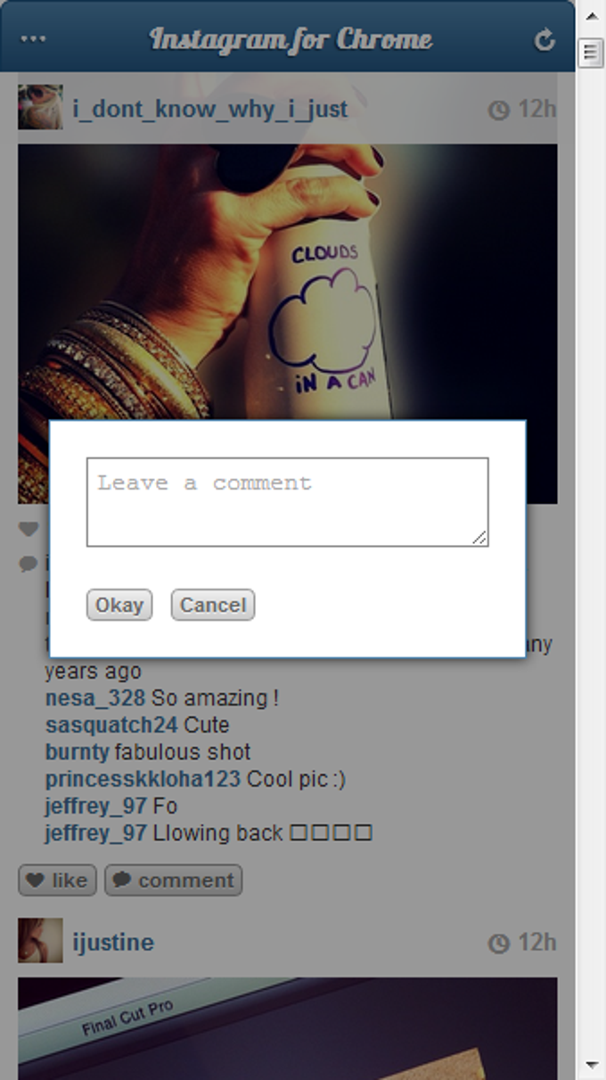 Instagram for Chrome Instagram for Chrome