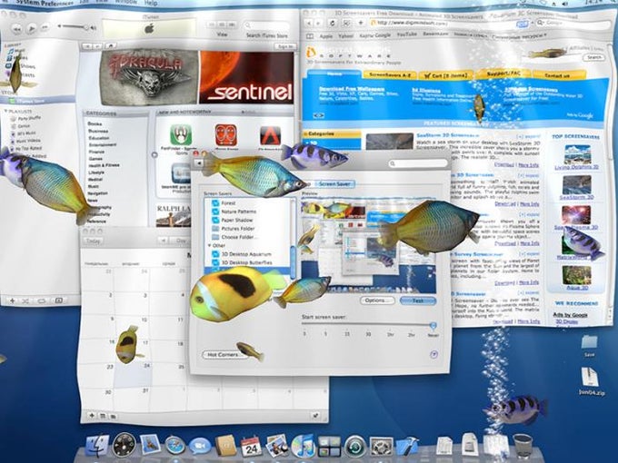 Salvapantallas: Aqua 3D para Mac OS X Salvapantallas: Aqua 3D para Mac OS X