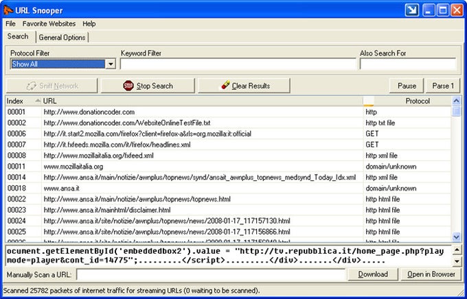 URL Snooper URL Snooper