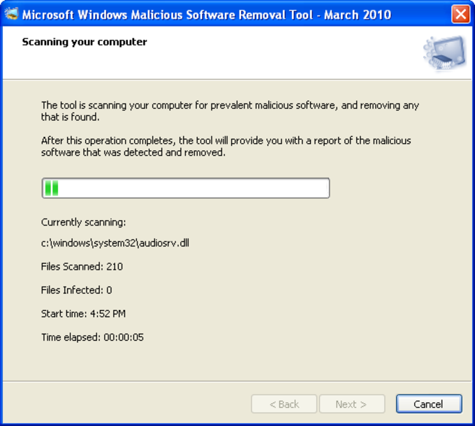 microsoft malicious software removal tool for vista