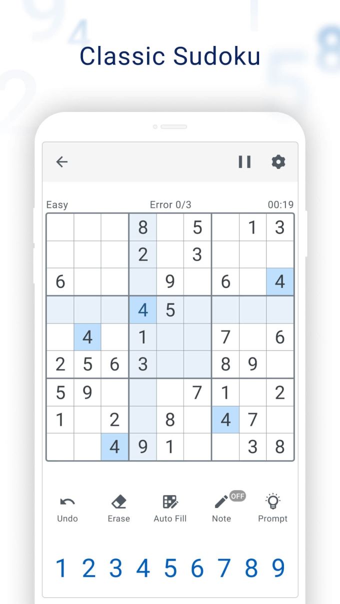 Sudoku - Free Classic brain puzzle Number game