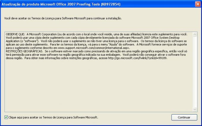 Atualização para o Verificador Ortográfico do Microsoft Office 2007 Atualização para o Verificador Ortográfico do Microsoft Office 2007