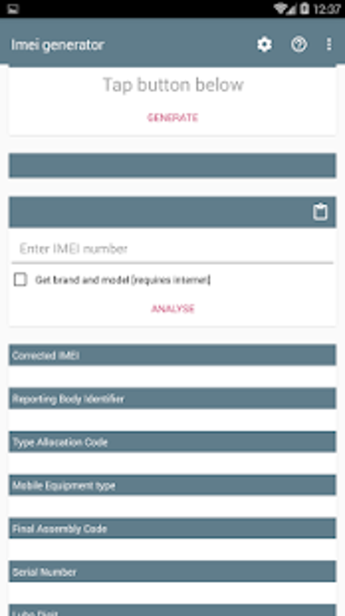 Imei generator APK для Android — Скачать