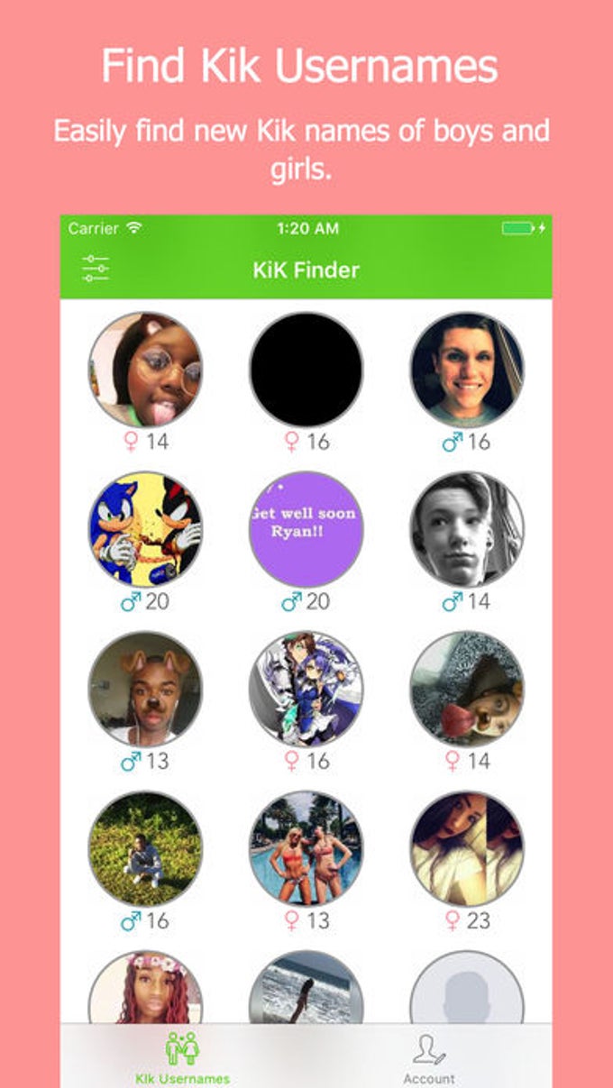 KKFinder - Find Usernames For Kik Messenger KKFinder - Find Usernames For Kik Messenger