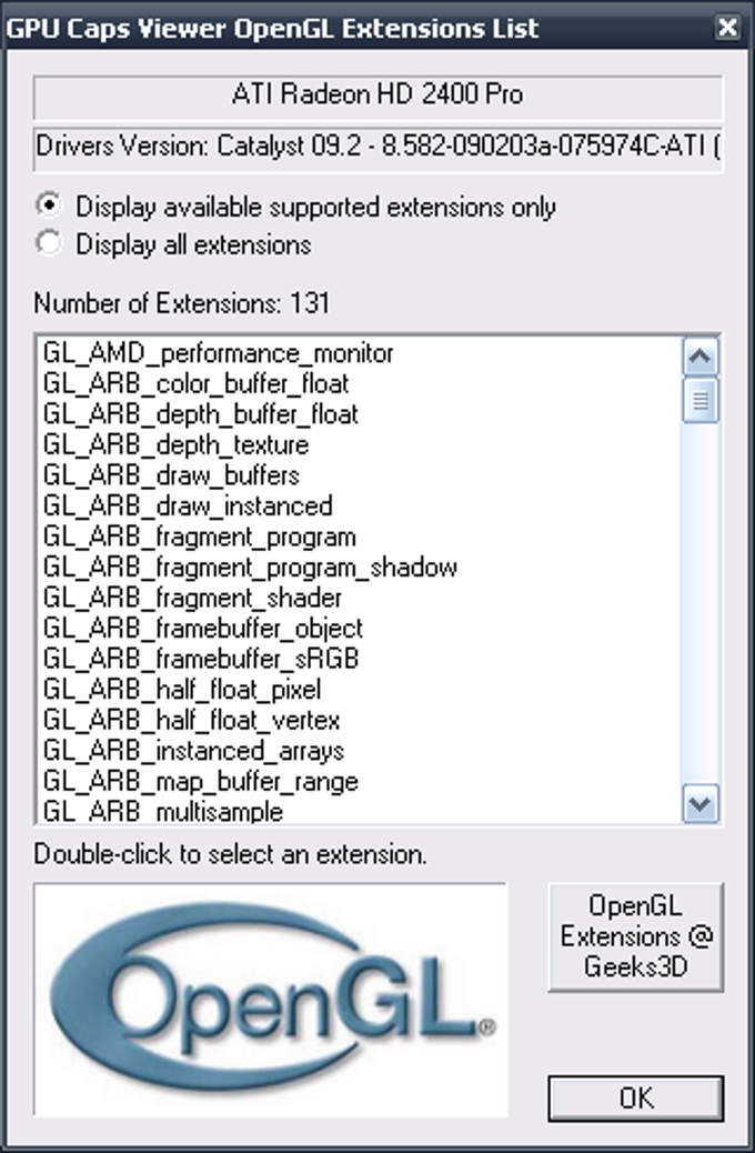 GPU Caps Viewer GPU Caps Viewer
