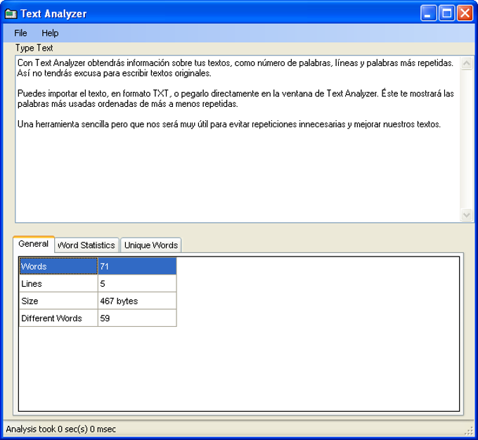 Text Analyzer Text Analyzer