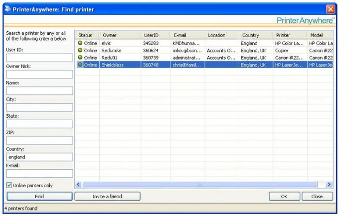 printer share