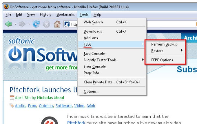 FEBE (Firefox Environment Backup Extension) FEBE (Firefox Environment Backup Extension)