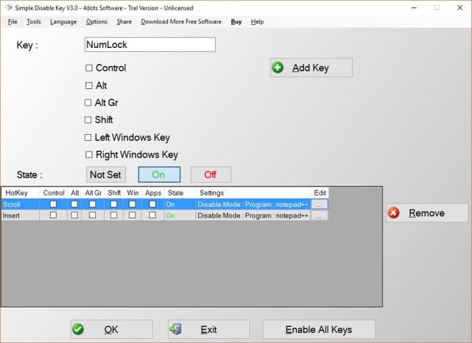 Simple Disable Key Simple Disable Key