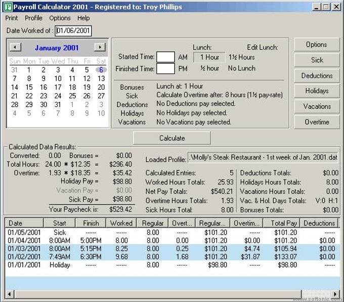 Payroll Calculator 2002 Payroll Calculator 2002