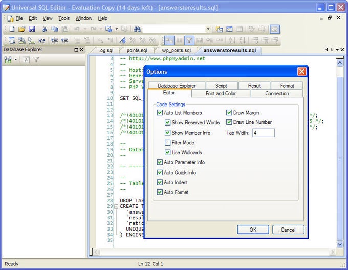 Universal SQL Editor Universal SQL Editor