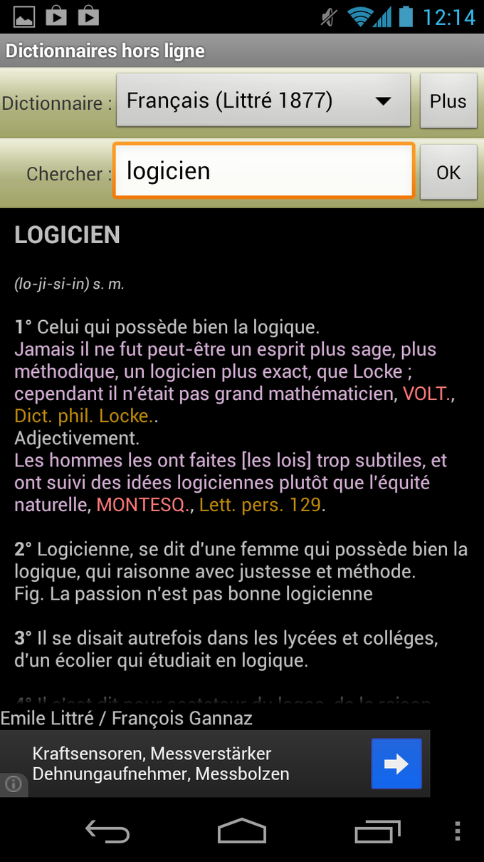 Dictionnaires hors ligne pour Android  Télécharger