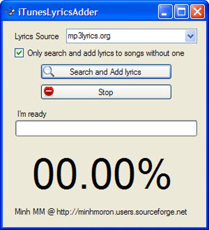 iTunes Lyrics Adder iTunes Lyrics Adder