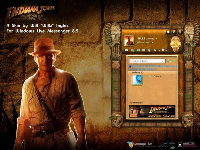 Indiana Jones 4 Messenger Skin Indiana Jones 4 Messenger Skin