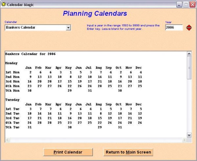 Calendar Magic Download