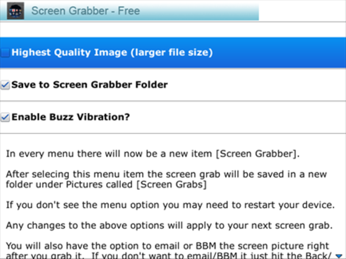 screen grabber for blackberry free download