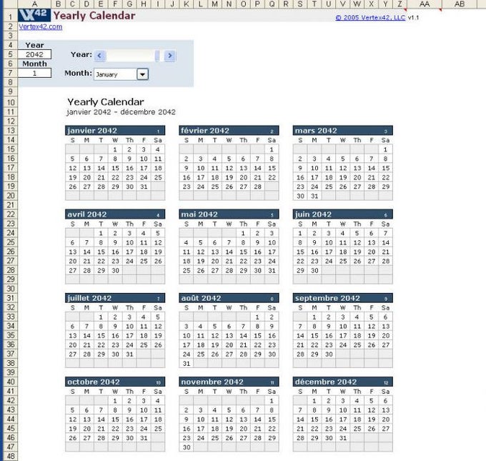 Modelo de Calendário Anual Excel Modelo de Calendário Anual Excel