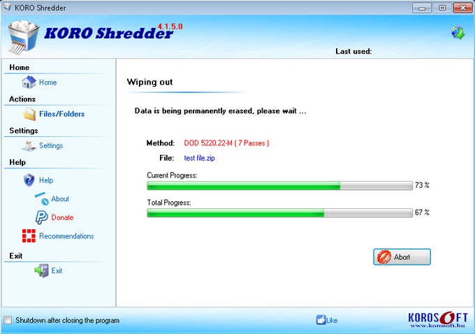 KORO File Shredder KORO File Shredder