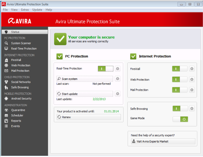 Avira Ultimate Protection Suite Avira Ultimate Protection Suite