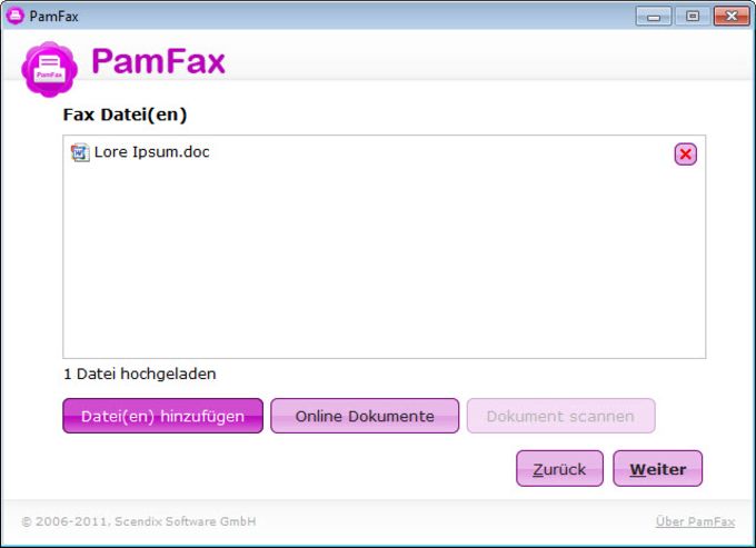 pamfax fee
