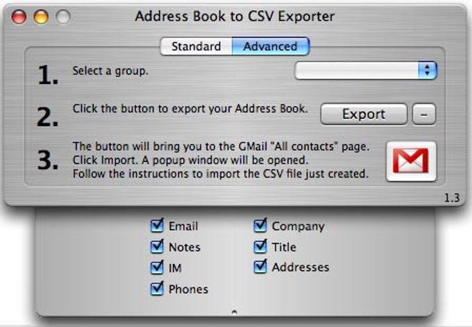 Address Book to CSV Exporter Address Book to CSV Exporter