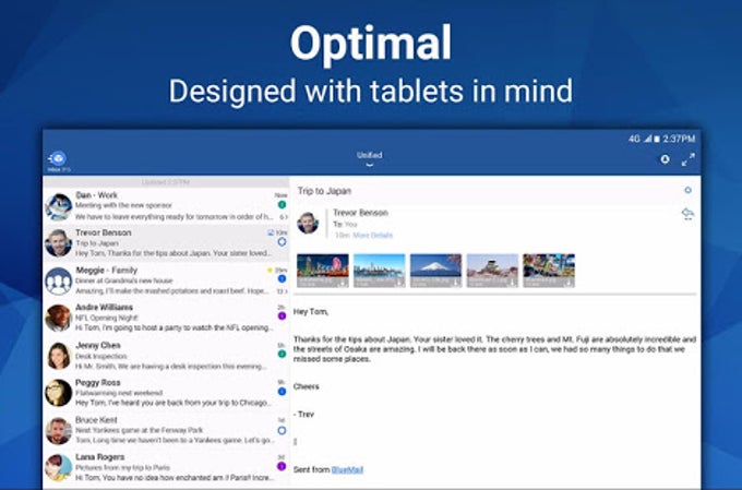 Blue Mail - Email  Calendar App - Mailbox