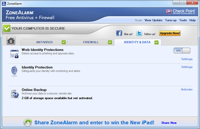 ZoneAlarm Free Antivirus + Firewall 2017 ZoneAlarm Free Antivirus + Firewall 2017