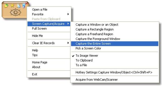 capturing dropdown menu with faststone capture