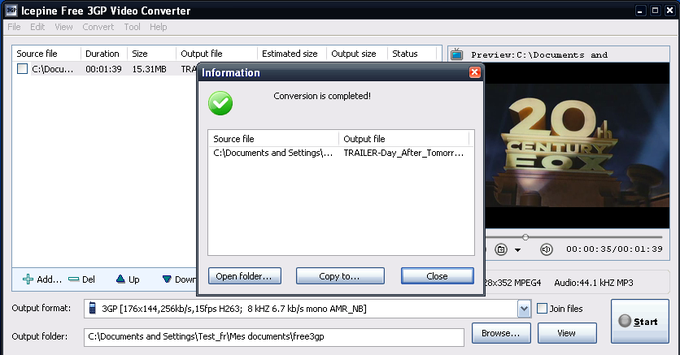 Icepine Free 3GP Video Converter