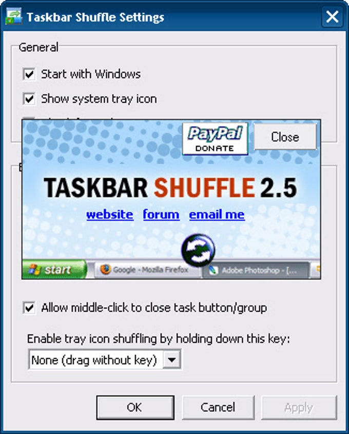 Taskbar Shuffle Taskbar Shuffle