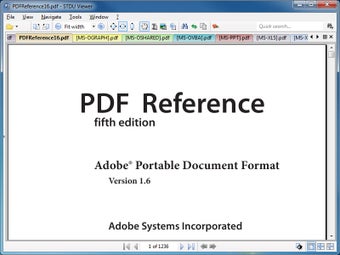 STDU Viewer с открытым PDF Reference и вкладками документов